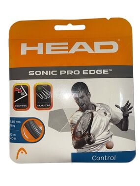 One New HEAD Sonic Pro Edge 16g Control Tennis String Set anthracite-